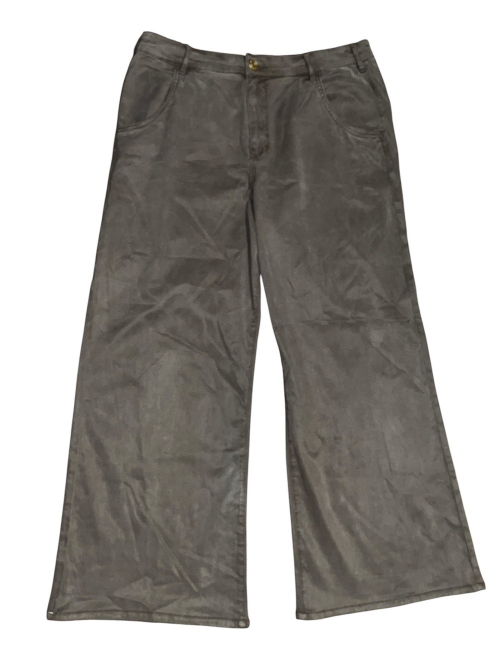 Kut From the Cloth wide leg high rise brown pants size 14 plus size neutral